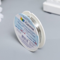 Проволока для бисера  "Gamma/Zlatka" 0,4 мм.10 м&plusmn;0.5 м, цв. под серебро