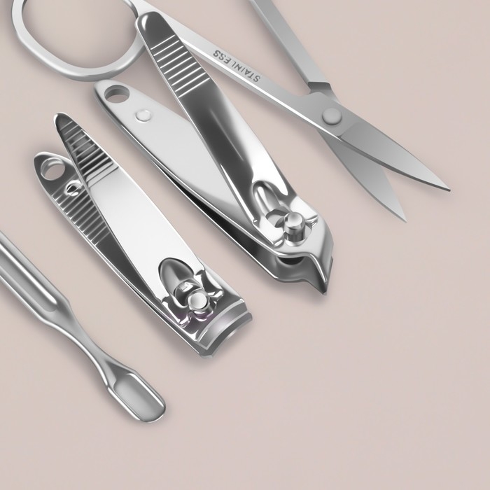 Набор маникюрный «TOUCH», 7 предметов, PVC - чехол, цвет голубой Набор маникюрный «TOUCH», 7 предметов, PVC - чехол, цвет голубой