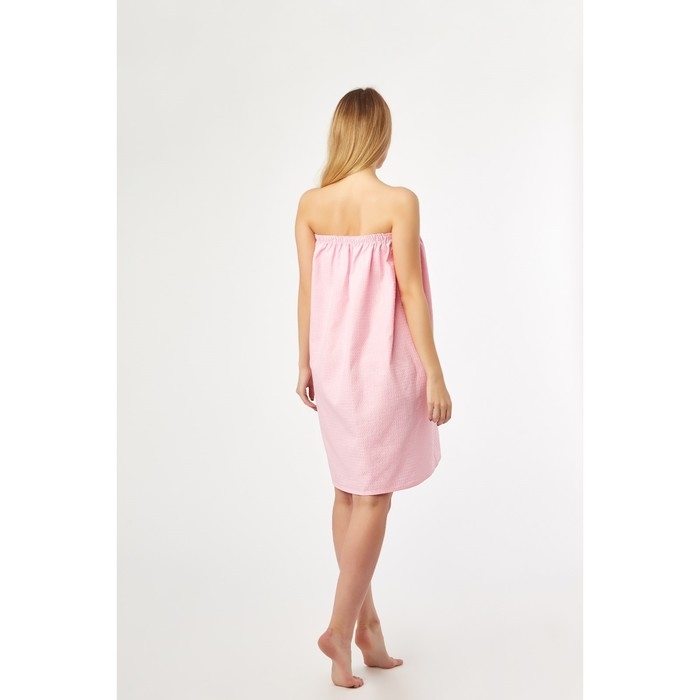 Полотенце для бани &laquo;Экономь и Я&raquo; (парео женское), 80х144 см, цвет розовый