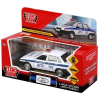 Машина металлическая LADA-21099 &laquo;Спутник полиция&raquo;, 12 см, открываются двери и багажник, цвет белый