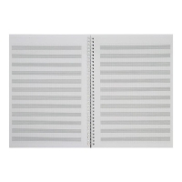 Тетрадь для нот А4, 50 листов, на гребне, обложка мелованный картон, глянцевая ламинация, вертикальная, блок 70 г/м2, МИКС