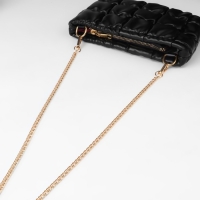 Цепочка для сумки, с карабинами, железная, 6 &times; 8 мм, 120 см, цвет золотой