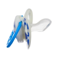 Соска - пустышка силиконовая ортодонтическая &laquo;Кит&raquo;, от 3 мес., с колпачком, цвет голубой