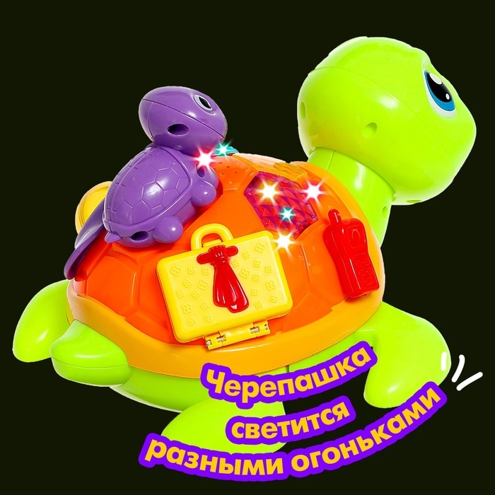 Каталка музыкальная &laquo;Черепашки&raquo;, световые, звуковые эффекты, работает от батареек