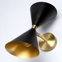 Бра "Мурано" 2хЕ27 40Вт черно-золотой 16х26х40 см Бра "Мурано" 2хЕ27 40Вт черно-золотой 16х26х40 см