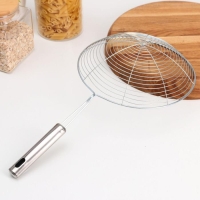 Шумовка из нержавеющей стали Доляна &laquo;Металлик&raquo;, 42 см, d=23 см, цвет серебряный