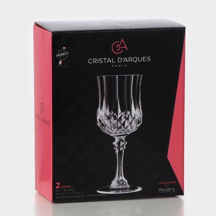 Набор бокалов для вина Longchamp, 250 мл, хрустальное стекло, 2 шт
