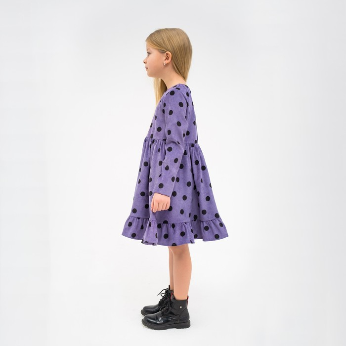 Платье детское KAFTAN Платье детское KAFTAN "Горох", р. 30 (98-104), сиреневый