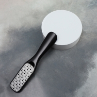 Пилка для ног, лазерная/наждачная, двусторонняя, 18 см, цвет чёрный