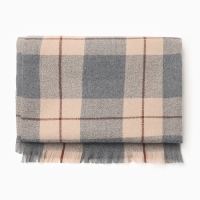 Палантин женский, цвет черный/бежевый, размер 70х180 см