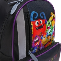 Рюкзак школьный, 37 х 26 х 13 см, эргономичная спинка, Calligrata ОРТ "Монстрики"