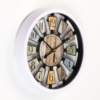Часы настенные, серия: Интерьер, дискретный ход, d-25 см, АА , белые Часы настенные, серия: Интерьер, дискретный ход, d-25 см, АА , белые