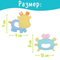 Набор прорезывателей для зубов &laquo;Забавные зверята&raquo;, 4 шт.