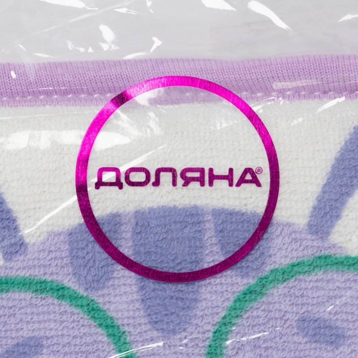 Мочалка детская для купания Доляна &laquo;Котёнок&raquo;, 12&times;8 см, фиолетовый