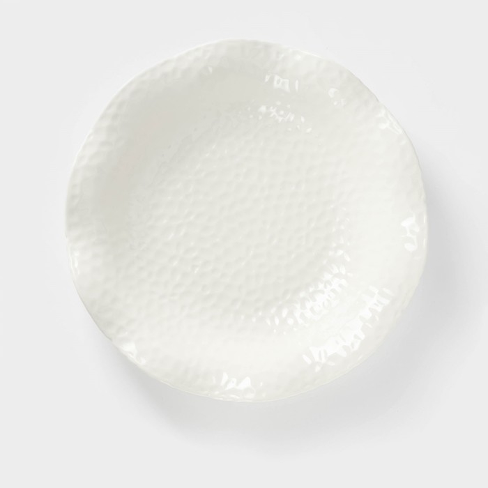 Тарелка керамическая обеденная &laquo;Воздушность&raquo;, 1,1 л, d=28 см, цвет белый