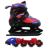 Коньки детские раздвижные Snow Cat, с роликовой платформой, р. 30-33