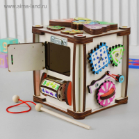 Бизикуб со светом &laquo;Зверушки&raquo; 17х17х18 см