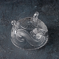 Конфетница стеклянная на ножках Доляна &laquo;Венеция&raquo;, 200 мл, 10&times;6 см