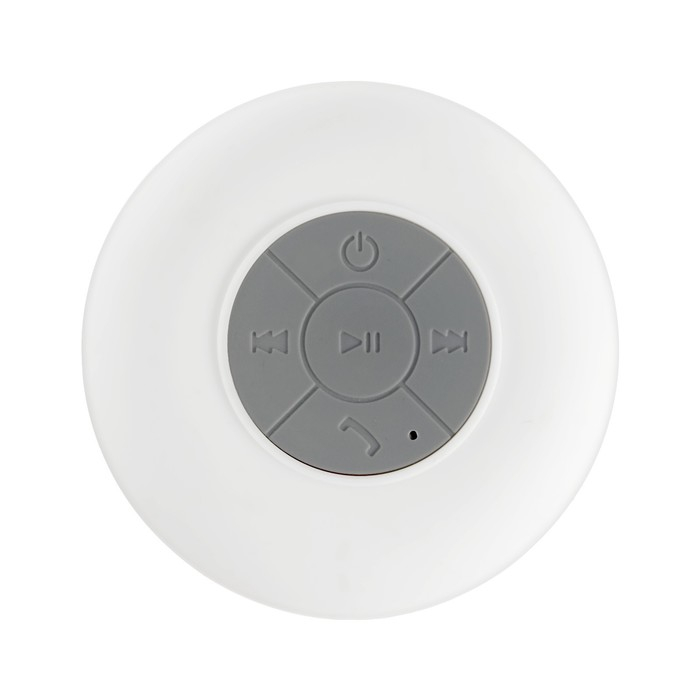 Портативная колонка LuazON LPCK-06, 150 мАч, водостойкая, на присоске, белая Портативная колонка LuazON LPCK-06, 150 мАч, водостойкая, на присоске, белая