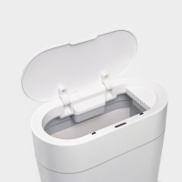 Ведро для мусора сенсорное SAVANNA, 9 л, цвет белый