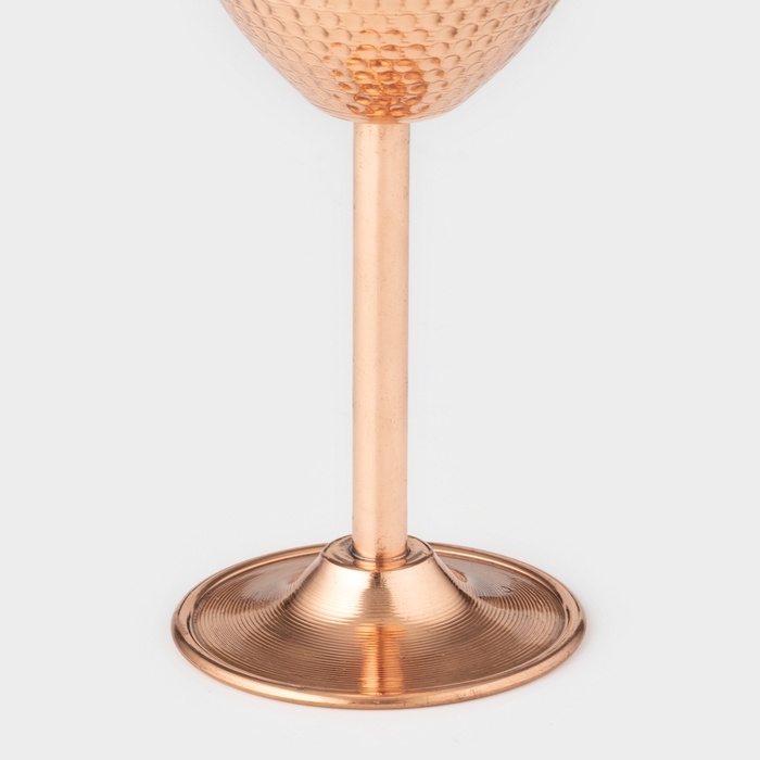 Бокал медный, 230 мл, d=8 см, h=17 см, чеканка, 1 сорт