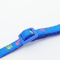 Ошейник двухслойный с фастексом "Разноцветные косточки" 30 х 1 см, синий Ошейник двухслойный с фастексом "Разноцветные косточки" 30 х 1 см, синий