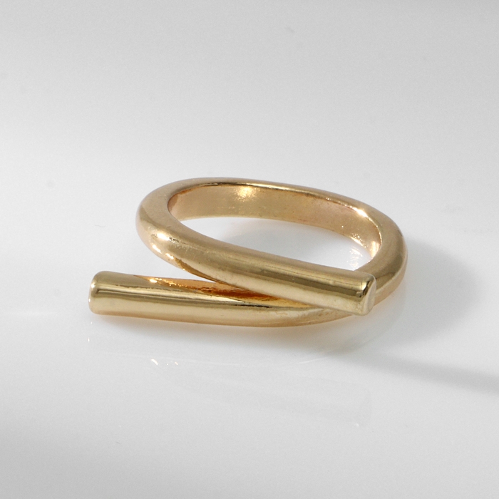 Кольцо металл &laquo;Тренд&raquo; загиб, цвет золото, размер 18