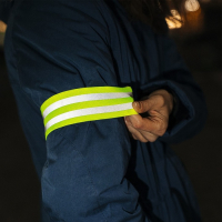 Светоотражающая лента-резинка, 50 мм, 10 &plusmn; 1 м, цвет салатовый