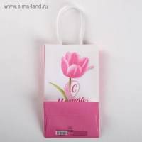 Пакет подарочный крафт, упаковка, &laquo;С 8 Марта&raquo;, 12 х 21 х 9 см