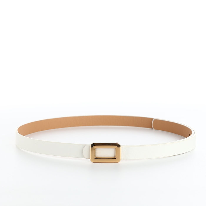 Ремень женский, ширина 1,6 см, пряжка металл, цвет белый