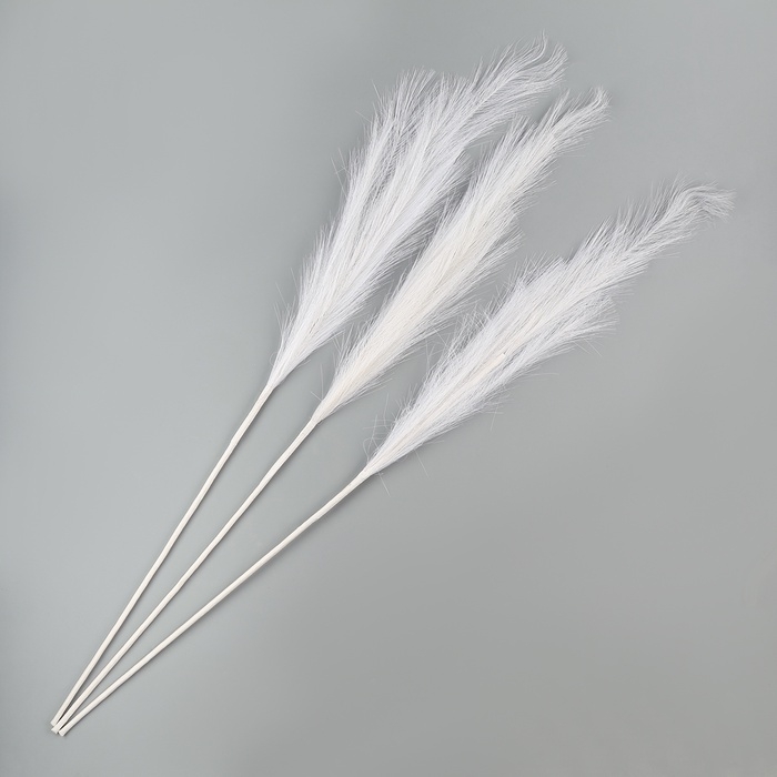 Пампасная искусственная трава высота 1 метр, набор 3 шт., цвет белый
