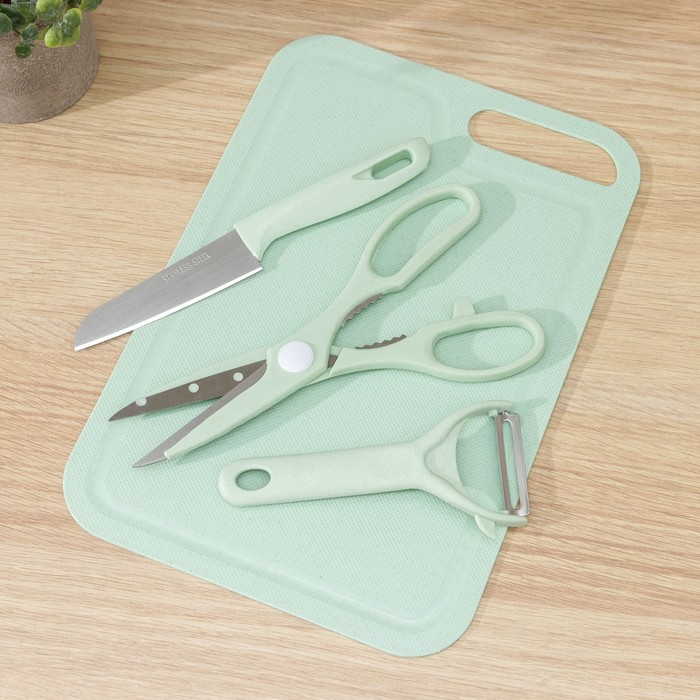 Набор кухонных принадлежностей &laquo;Для кухни&raquo;, 4 в 1, цвет МИКС