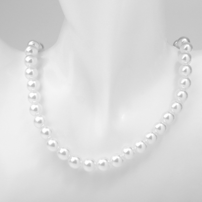 Колье с жемчугом &laquo;Олимпия&raquo; окружение, цвет серебро, 45см