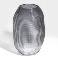 Ваза для цветов &laquo;Крокус&raquo; из прозрачного черного стекла 30 х 20 х 20 см