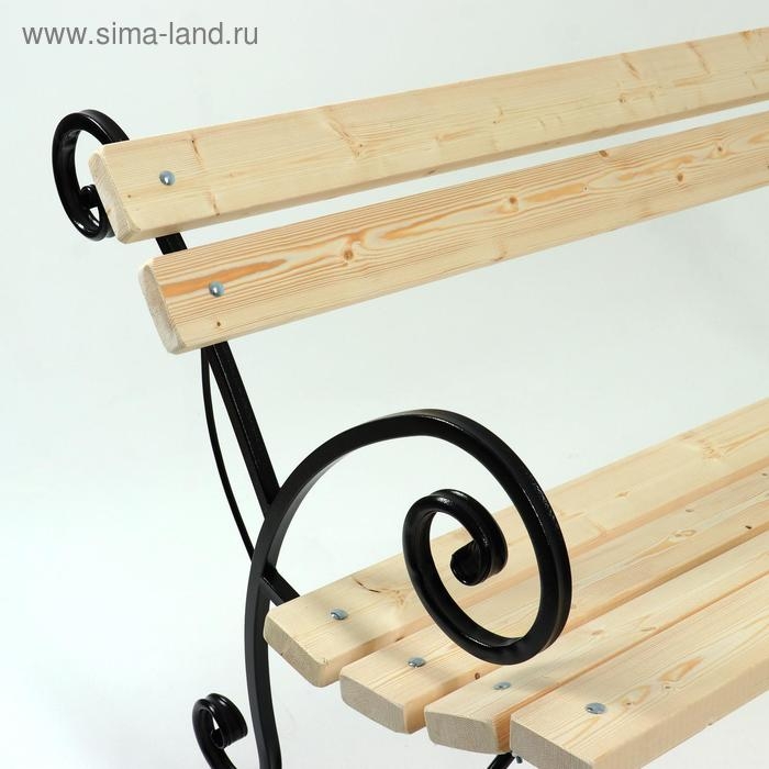 Скамейка уличная со спинкой Скамейка уличная со спинкой "Арбат" для сада и дачи, 1.5х1х0.9 м, деревянная, металлическая