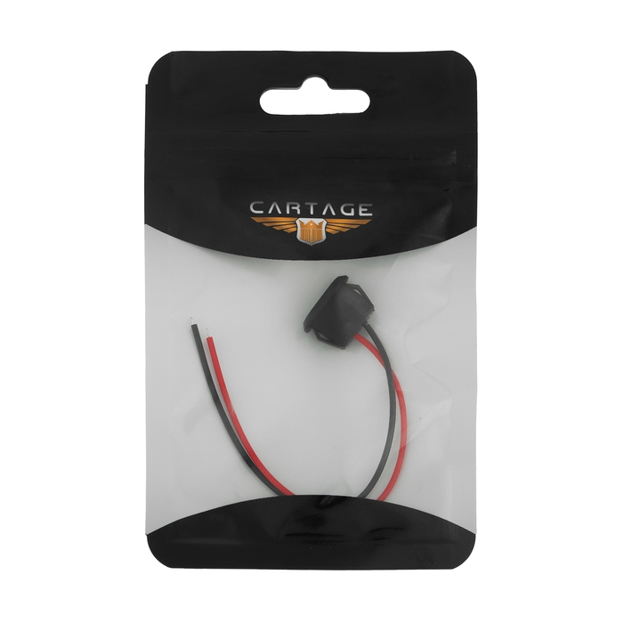 Разъем Type-C с проводом 10 см CARTAGE, 2 pin, 1,5 А, 5 В, черный Разъем Type-C с проводом 10 см CARTAGE, 2 pin, 1,5 А, 5 В, черный