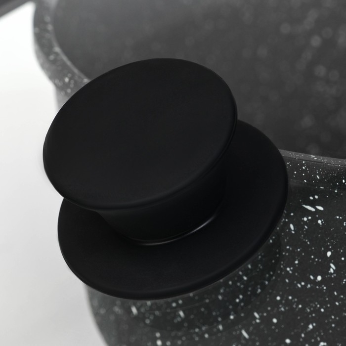 Крышка из жаропрочного стекла Magistro, со сливом, с силиконовым ободком и ручкой, d= 26 см