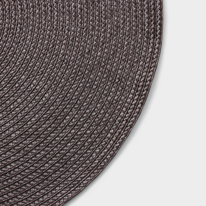 Набор салфеток сервировочных на стол Доляна &laquo;Лофт&raquo;, 4 шт, d=38 см, цвет коричневый