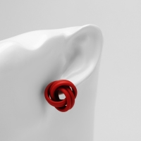 Серьги металл &laquo;Атмосфера&raquo; витые, цвет красный