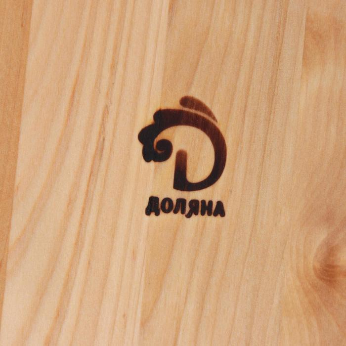 Доска для подачи шотов &laquo;Фуршет&raquo;, 25&times;20&times;1,8 см, на 6 рюмок, диаметр ячеек 5 см, с пропиткой, берёза