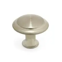 Ручка кнопка ТУНДРА, d=28 мм, цвет матовый никель