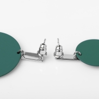 Серьги ассорти &laquo;Арт&raquo; линии, цвет зелёный в серебре
