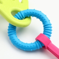 Игрушка жевательная "Всегда вместе!", TPR, 18,5 см, ладошка/круг/ключ Игрушка жевательная "Всегда вместе!", TPR, 18,5 см, ладошка/круг/ключ