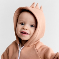 Костюм: толстовка и брюки Крошка Я Dino, рост 86-92, коричневый