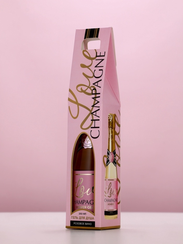 Гель для душа во флаконе шампанское Love Champagne, 250 мл, Новый Год