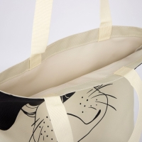 Сумка шопер &laquo;Песик&raquo;, 35&times;0.5&times;40 см, бежевый