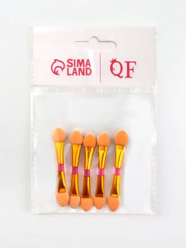 Набор аппликаторов для теней, двусторонние, 5 шт., 5.5 см, цвет розовый, золотой