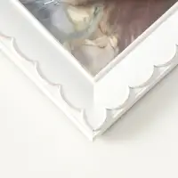 Фоторамка полистоун 13х18 см "Узор волна" белая 22х17х2,5 см