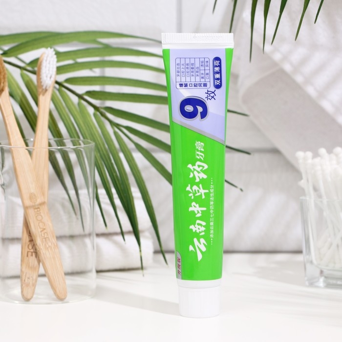 Зубная паста китайская традиционная двойная мята 9 эффектов, 110г