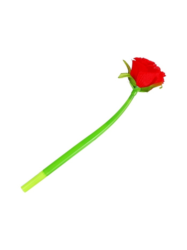 Ручка гелевая-прикол МИКС Роза красная (штрихкод на штуке)